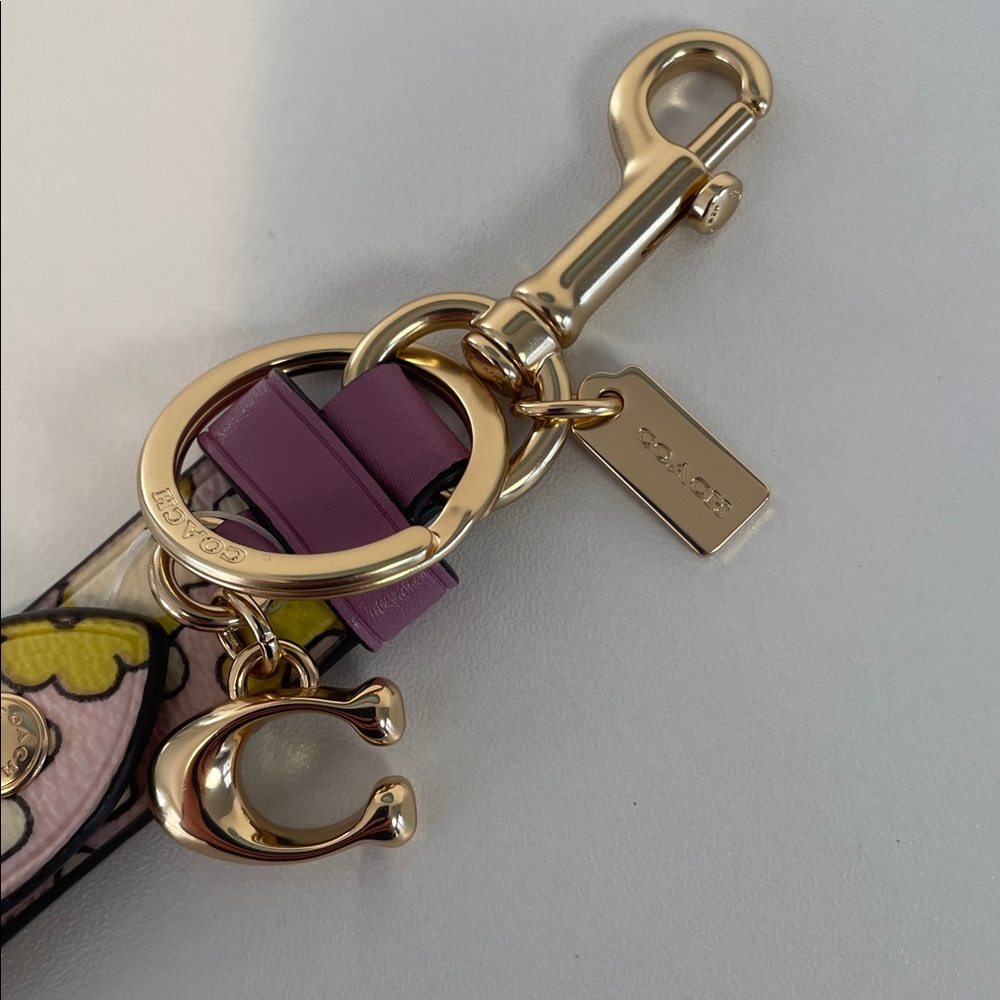 NWOT Coach Trigger Snap Valet Key Fob Keychain Bag Charm - Picture 5 of 10